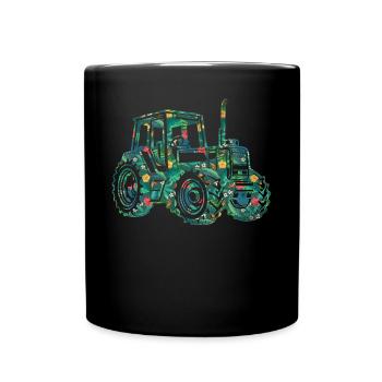 Farming Farmer Flower Floral - Tasse einfarbig - Schwarz - Vorne