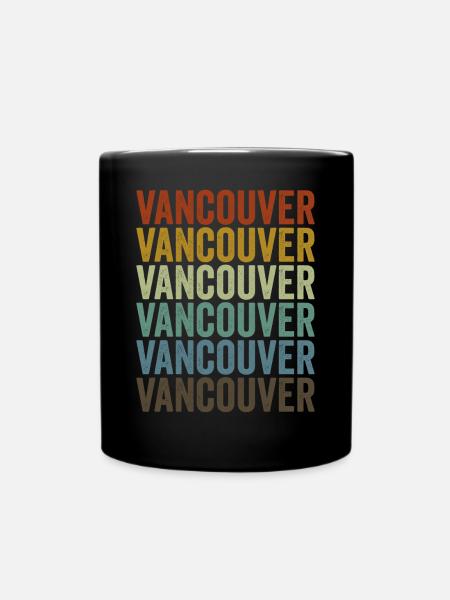 Vancouver Canada Rétro Vintage - Mug uni - noir