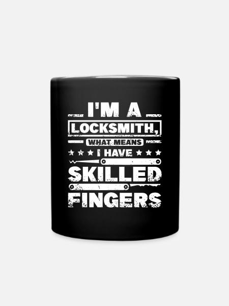 Skilled fingers locksmith - Tasse einfarbig - Schwarz