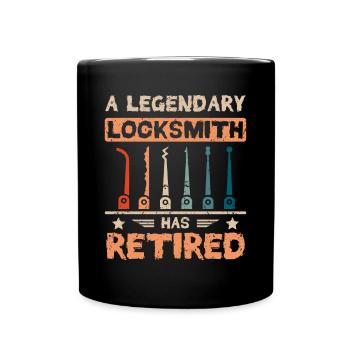A legendary locksmith has retired - Full Colour Mug - black - Front