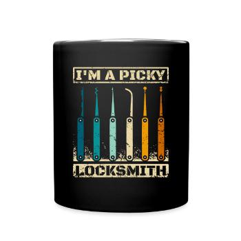 I'm a picky locksmith - Full Colour Mug - black - Front