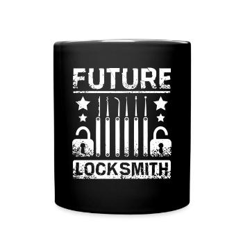 Future Locksmith - Tasse einfarbig - Schwarz - Vorne