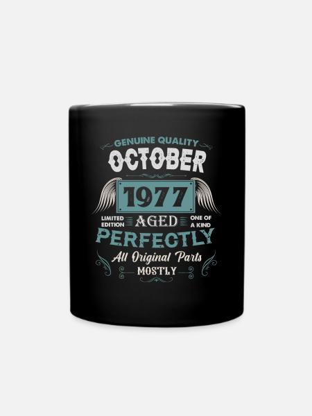 Octobre 1977 Vintage Cadeau d’anniversaire - Mug uni - noir