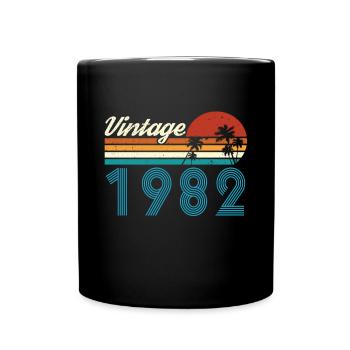 Vintage 1982 Vintage Birthday Retro Vintage - Full Colour Mug - black - Front