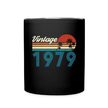 Vintage 1979 Vintage Anniversaire Rétro Vintage - Mug uni - noir - Devant