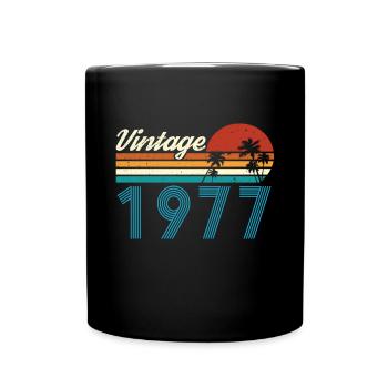 Vintage 1977 Vintage Anniversaire Rétro Vintage - Mug uni - noir - Devant