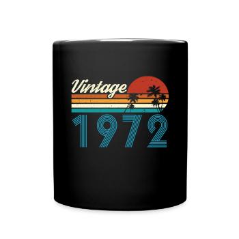 Vintage 1972 Vintage Anniversaire Rétro Vintage - Mug uni - noir - Devant