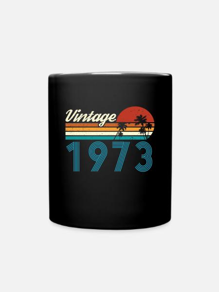 Vintage 1973 Vintage Anniversaire Rétro Vintage - Mug uni - noir