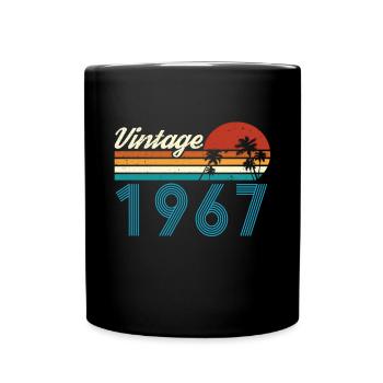 Vintage 1967 Vintage Anniversaire Rétro Vintage - Mug uni - noir - Devant