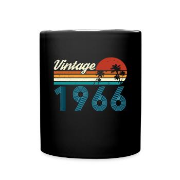 Vintage 1966 Vintage Anniversaire Rétro Vintage - Mug uni - noir - Devant
