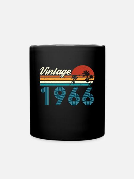 Vintage 1966 Vintage Anniversaire Rétro Vintage - Mug uni - noir