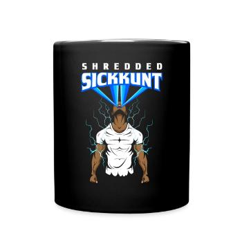 Workout Bodybuilding Fitnessstudio Gewichtheben - Tasse einfarbig - Schwarz - Vorne
