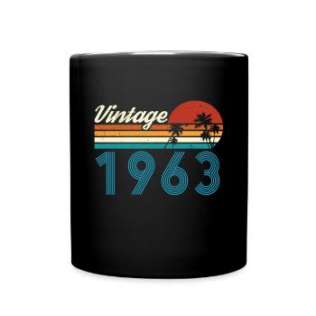 Vintage 1963 Vintage Anniversaire Rétro Vintage - Mug uni - noir - Devant