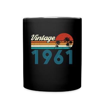 Vintage 1961 Vintage Anniversaire Rétro Vintage - Mug uni - noir - Devant