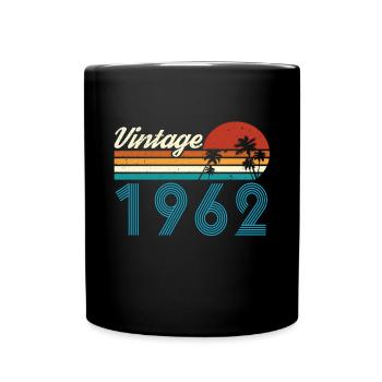 Vintage 1962 Vintage Anniversaire Rétro Vintage - Mug uni - noir - Devant
