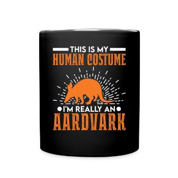 Erdferkel Costume Humain Halloween Aardvark - Mug uni - noir - Devant