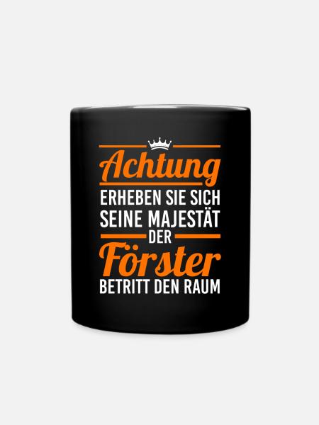 Waldarbeiter Holzfäller Waldarbeit Förster - Tasse einfarbig - Schwarz