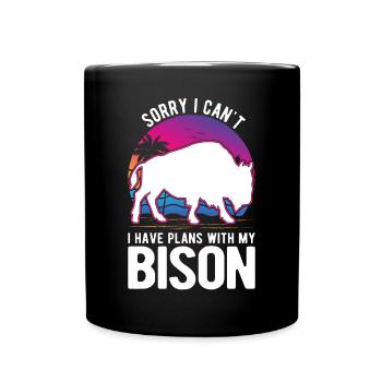 Buffle cadeau Bison buffle d’eau - Mug uni - noir - Devant