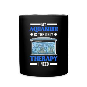 Aquarium Therapy Aquaristic Aquarist Aquarist - Full Colour Mug - black - Front