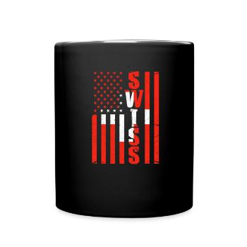 Suisse Amérique Suisse Alpes suisses Cadeau - Mug uni - noir - Devant