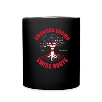 Schweiz Amerika - Tasse einfarbig - Schwarz - Vorne