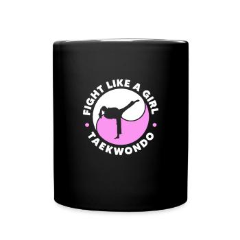 Taekwondo Girl Tae Kwon Do Martial Arts Gift - Full Colour Mug - black - Front