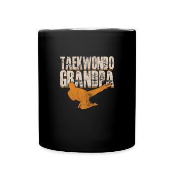 Taekwondo Opa - Tasse einfarbig - Schwarz - Vorne