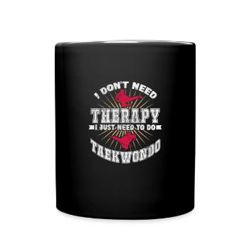 Taekwondo - Tasse einfarbig - Schwarz - Vorne