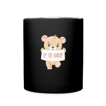 Teddy Bear Bear Stuffed Toy Kids Gift - Full Colour Mug - black - Front