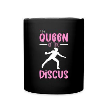 Königin Des Diskus. Diskuswerferin. Diskuswerfen - Tasse einfarbig - Schwarz - Vorne