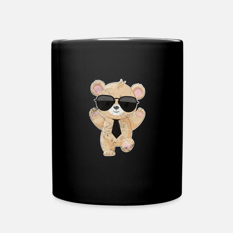 Teddybär - Tasse einfarbig - Schwarz