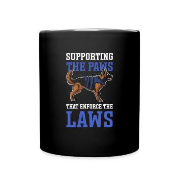 Soutien aux pattes que les lois - Mug uni - noir - Devant