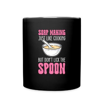 Comme pour la cuisson, mais ne léchez pas le - Mug uni - noir - Devant