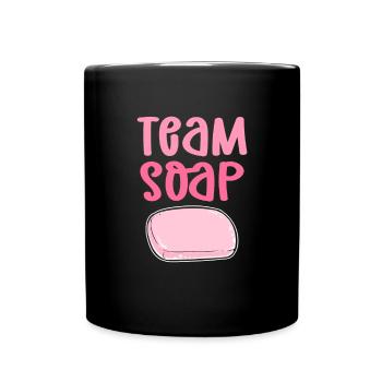 Savon d’équipe. Cuisson au savon, saponification. - Mug uni - noir - Devant
