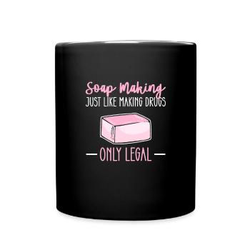 Saponification. For soap manufacturers and - Full Colour Mug - black - Front