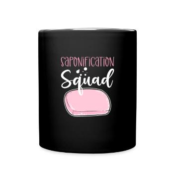 Saponification Command. Soap production - Full Colour Mug - black - Front