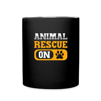 Animal Rescue Mode On. Aco Animal Rescue - Full Colour Mug - black - Front