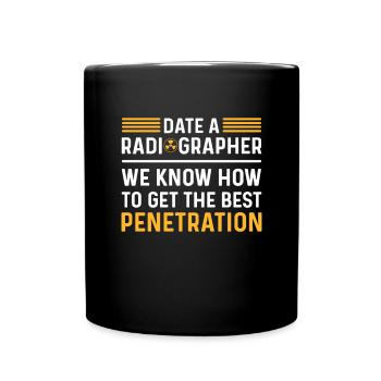 Date Un assistant aux rayons X. Technicien en radiologie. - Mug uni - noir - Devant