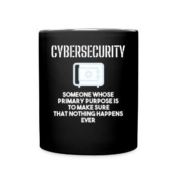 Cybersecurity - IT-Sicherheit Informatiker - Tasse einfarbig - Schwarz - Vorne