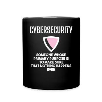 Cybersecurity - IT-Sicherheit Informatiker - Tasse einfarbig - Schwarz - Vorne