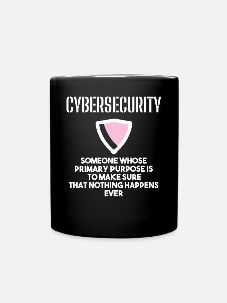Cybersecurity - IT-Sicherheit Informatiker - Tasse einfarbig - Schwarz