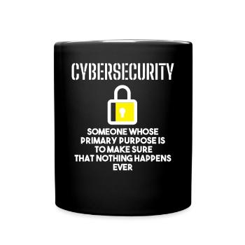 Cybersecurity - IT-Sicherheit Informatiker - Tasse einfarbig - Schwarz - Vorne