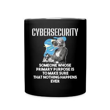 Cybersecurity - IT-Sicherheit Informatiker - Tasse einfarbig - Schwarz - Vorne
