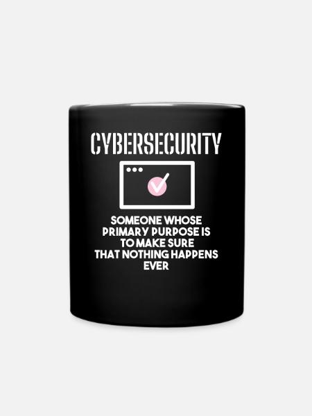 Cybersecurity - IT-Sicherheit Informatiker - Tasse einfarbig - Schwarz