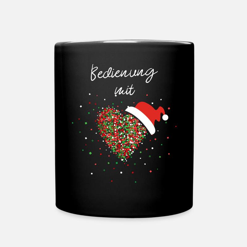 Bedienung Mit Herz Kellnerin Weihnachtsoutfit - Tasse einfarbig - Schwarz