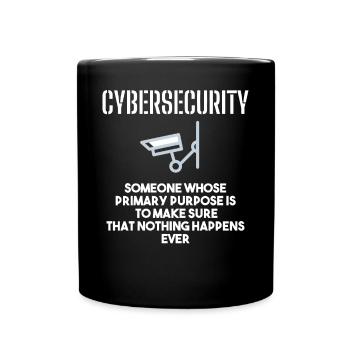Cybersecurity - IT Security Computer Scientists - Full Colour Mug - black - Front