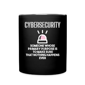 Cybersécurité - Informaticiens en sécurité des TI - Mug uni - noir - Devant