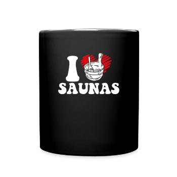 J’adore les saunas - Mug uni - noir - Devant