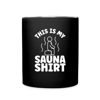 This is My Sauna Shirt - Full Colour Mug - black - Front
