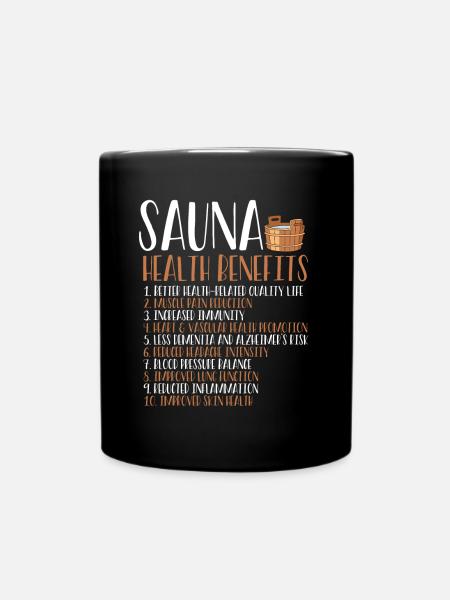 Gesundheitliche Vorteile Der Sauna - Tasse einfarbig - Schwarz